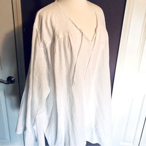Renaissance Medieval Peasant Muslin Top Costume White Faire Top
